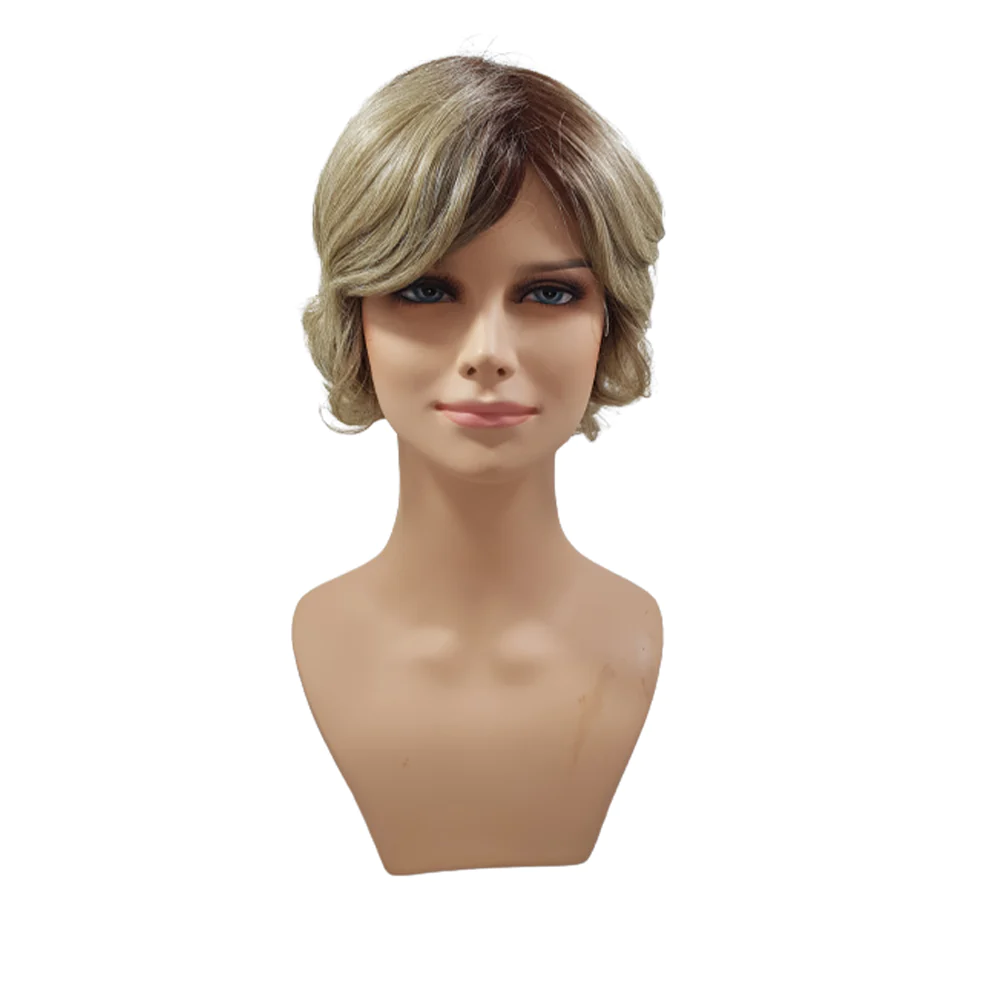 Peruca Cabelo Sintético Inteira à mão Modelo Célia curta - Imagem 2